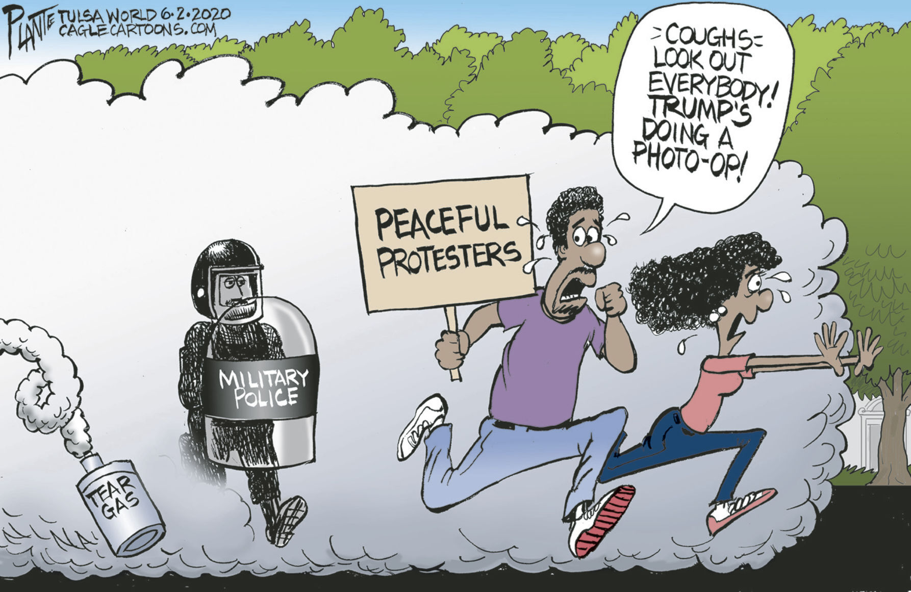Bruce Plante Cartoon: Trump's Photo-Op